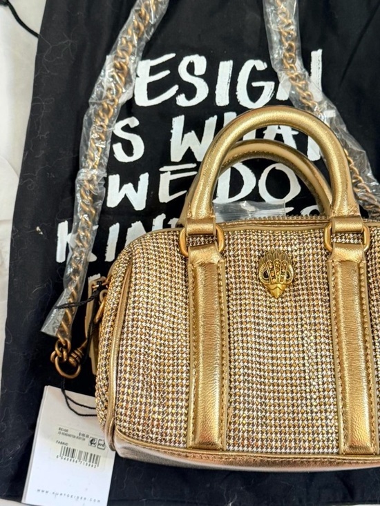 Kurt Geiger Handbags - Kurt Geiger Gold Tweed Purse - Women's Handbag